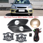 Ford Focus MK2 Sedanas 2009 2010 2011 Automobilio Priekinio Bamperio Rūko Žibinto Lempos Dangtelio Rėmelis Gaubto Grotelių Apdaila Pajungimo Laidas one pair cover