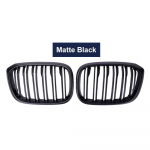 1 pora dvigubų lentjuosčių priekinių inkstų grotelių, skirtų BMW 3 4 X3 X4 G01 G02 G08 2018 m. inkstų grotelių blizgesiui matiniu juodu lenktyniniu būdu matinė juoda spalva