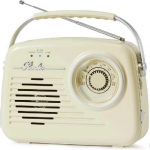Ne&scaron;iojamas AM FM radijas, Retro radijo imtuvai, maitinami baterijomis ir prijungiami prie sienos, Vintažinis radijas su Bluetooth, Lengvai naudojamas didelis ratukas namams/laukuose/virtuvėje smėlis