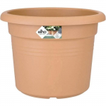 ELHO Pot de fleurs Rond GREEN BASICS - Plastique - &Oslash;38,8 x H30 cm - Terre cuite doux