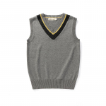 Berankovis megztas liemenė moterims vyrams V formos i&scaron;kirpte Preppy studentams berniukams mergaitėms Klasikinis pavasarinis megztas džemperis Korėjieti&scaron;ka mada Retro liemenė XS gray