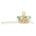 Fendi Baguette Metaliniai priedai padengti auksu Drobės ir odos detalės Mini rankinė Moteri&scaron;ka rankinė Daugiaspalvė 7AS045-ANS5-F1L2D Gift Set(Basic Set+Box+Shopping Bag)