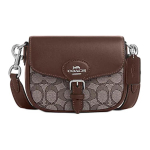 Coach Amelia 17 Signature Arkliuko ir vežimo logotipas Odinis ir Signature Žakardinio Audinio Pečių Crossbody Krep&scaron;ys Mažas Unisex krep&scaron;iai CU982-SVS8S Basic Set (Bag+Dust Bag)