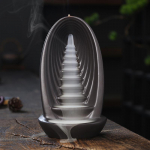 Keraminiai atgalinio srauto smilkalų degikliai Dūmų krioklio fontanas Meditacija Aromaterapija Refliuksinis smilkalų laikiklis Budos namų Zen dekoras