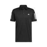 Adidas Golfas Trys Juostelės Logotipas Laisvalaikio Greitai Džiūstanti Kvėpuojanti Trumpomis Rankovėmis Polo Mar&scaron;kinėliai Vyri&scaron;ki polo mar&scaron;kinėliai Juoda ADIKC5547 S