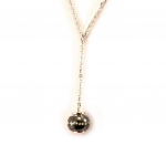 Altesse [L4564] - Collier acier 'Sissi' noir argent&eacute;