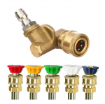 Auk&scaron;to slėgio plovimo purk&scaron;tukų antgaliai Wand Coupler Power Spray Kit 4500 PSI auksas