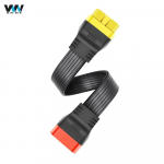 16 kontaktų ki&scaron;tukinis ir moteri&scaron;kas OBD OBD2 OBDII prailginimo kabelis, benzino dyzelino diagnostikos įrankis OBD2 plok&scaron;čias 36 cm 24 awg jungtis