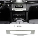 Car Styling Center Console Air Conditioning CD Button Frame Decoration Sticker Trim For Mercedes Benz E class W212 Option 1 gray