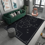 3D futbolo aik&scaron;tės kilimas vaikų kambariui Mink&scaron;tas grindų kilimėlis, mikropluo&scaron;tas, didelis kilimas vaikams, plaunamas kūdikių kambario žaidimų kilimėlis berniukams 80cm x 120cm