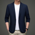 Vasaros plonas vyri&scaron;kas &scaron;varkas Auk&scaron;tos kokybės vyri&scaron;kos mados laisvalaikio ledo &scaron;ilko kvėpuojantis kostiumas Striukė Vestuviniai kostiumai vyrams 4XL