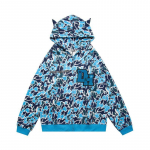 American Retro Camo Star 3D Dvisluoksnis Hat Print Ear Pliu&scaron;inis megztinis megztinis