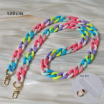 Naujas telefono priedas Mobiliojo telefono dalių grandinėlė Anti Lost Universal Candy Rainbow pečių kaklas Crossbody telefono dirželio dėklo laikiklio grandinė 120CM