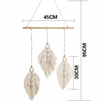 Nordic Style Dreamcatcher rankų darbo lapų sapnų gaudyklės Medvilninės makramo sienos pakabinamos rankų darbo kutai Dreamcatcher namų dekoras 45*95cm