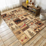 Žiemos retro Svetainės Kilimas &Scaron;alis Miegamojo Naktinis Kilimėlis Grindų Kilimėlis Namų Svetainės kilimas 60*90cm
