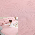 Žakardinis sofos sėdynės pagalvėlės užvalkalas Elastingas storas sofos užvalkalas, skirtas svetainės baldams, apsaugantis L formos fotelio sofos užvalkalai Back Cushion Cover-S rožinė