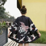 Moteri&scaron;kas tradicinis kardiganas kimono paltas plonas drabužis S