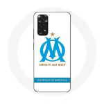 Coque - Olympique de Marseille - Redmi Note 11S - Logo - Blanc - Souple balta