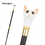 Baltasauksinis Katės Džentelmenas Kačiukas Walking Cane Madingas Walking Stick Džentelmenas Kryžiaus Rankena Walking Stick 93cm