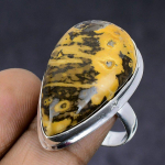 Ocean Jasper Gemstone 925 Sterling Silver gift Jewelry Ring Size 9.5 n6f97