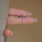 S925 Sidabriniai cirkonio auskarai Moteri&scaron;ki inkrustuoti blizgūs maži i&scaron;skirtiniai, mini &scaron;viesūs prabangūs auskarai 925