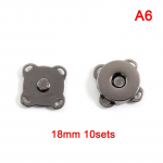 10 rinkinių 14 mm/18 mm metaliniai magnetiniai mygtukai Krep&scaron;iai slyvų žiedai magnetiniai automatiniai adsorbcijos sagtys &bdquo;pasidaryk pats&ldquo; drabužiai, užsegami piniginės mygtukai 18mm juoda