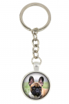 French Bulldog, Frenchie - keychain with your photo, key decoration, bag pendant from Art-Dog brand sidabras
