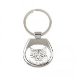 Siberian Cat - keychain with a cat, keychain with a print, personalized pendant from the Art-Dog brand sidabras