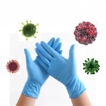 Patogios vienkartinės mechaninės PVC pir&scaron;tinės egzaminui M mėlyna