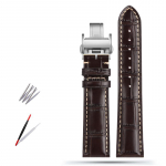 Klasikinis 19MM 20MM 21MM karvės odos laikrodžio dirželis Longines Masters Collection L3 L4 L2.628/L2.673 laikrodžiui su drugelio užsegimu 19mm