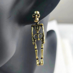 Madingi kaukolės dizaino pakabukai auskarai gotikinio panko stiliaus cinko lydinio papuo&scaron;alai kūrybingi moteri&scaron;ki auskarai male skeleton sidabras