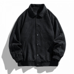 Vyri&scaron;kas Oversize Bomber striukė Vyri&scaron;kas raidžių siuvinėjimas Laisvas paltas Madingas Korėjieti&scaron;kas gatvės stilius Vintage vir&scaron;utiniai drabužiai Vir&scaron;utiniai drabužiai Vyri&scaron;kas XXXXL juoda