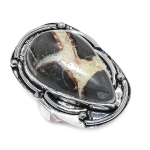 Natural Septerian Stone Gemstone 925 Sterling Silver Jewelry Ring Size 9 n5j27