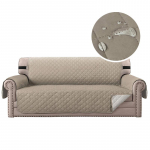 Sofa Cover Waterproof Sofa Slipcovers 1/2/3/4 Seater Non Slip Cover For Kids Pets Washable Sofa Protector With Elastic Strap 2 Seat(117cm)