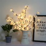 73cm 20 LED dirbtinės orchidėjų &scaron;akų &scaron;vieselės Kalėdinio vazo užpildymo &scaron;vieselės &scaron;akelių &scaron;vieselės &scaron;ventei, vestuvėms, kambario dekoravimui