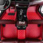Car floor mats for Land Rover Range Rover Sport 2014 2015 2016 2017 2018   Custom auto foot Pads raudona