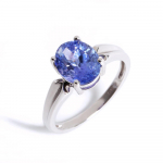 Simple design Real gemstone Natural inclusion quality blue Tanzanite Ring 925 silver fine jewelry women girls birthday gift US RING SIZE:6#