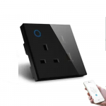 Melery Smart Tuya WiFi Dvigubas JK Lizdas USB Type-C PD 20W Jutiklinis Valdymas, Balso Valdymas Elektros Stebėjimas, Alexa Google Home 1OUTLET Black Type-c