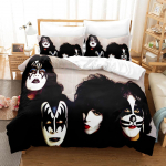 Kiss Rokas Grupė Muzika 3D Antklodės Užvalkalas Patalių Komplektas Poliesterio Pagalvių Užvalkalai Antklodės Užvalkalas Mada Namų Dekoras Dovana Viengulis Karalius Karalienė 173x218cm 2pcs