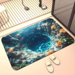 60*90cm 3D Koi žuvų vonios kilimėlis, flanelinis kilimėlis, tinkamas voniai, miegamajam, svetainės įėjimui, vonios kilimėlis, patvarus grindų kilimėlis 50*80cm