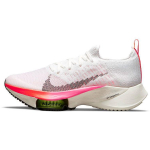 Nike Air Zoom Tempo NEXT% Flyknit Rawdacious Moteri&scaron;ki sportbačiai Balti Plovyti-Koralo Rožiniai-Sprogstantys DJ5431-100 35.5 white