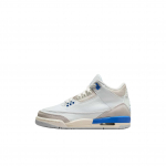 Air Jordan 3 Retro GS Lucky Shorts Vaikams Sportbačiai Balti Summit-White Vandenilio-Mėlyni DM0967-101 36