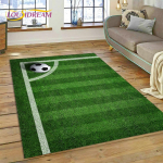 3D futbolo aik&scaron;tės kiliminis kilimėlis, skirtas miegamojo svetainei namų sofos dekoravimui, vaikų žaidimui, didelis dekoro grindų kilimėlis, dovana 60*90cm