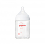Pigeon maitinimo krūtimi pojūčio kūdikio buteliukas, 160 ml, nuo 0 mėnesių, kar&scaron;čiui atsparus stiklas