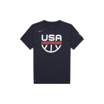 Nike JAV krep&scaron;inio Dri-Fit mar&scaron;kinėliai su atspausdintu logotipu, apvalia i&scaron;kirpte, vyri&scaron;ki, vir&scaron;utiniai, tamsiai mėlyni CT8783-451 M
