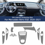 TPU apsauginė plėvelė Mercedes Benz EQC Eqc350 400 2020 2025 Automobilio interjero lipdukas Centrinė konsolė Oro srovės Pavarų svirtis Navigacija Prietaisų skydelis