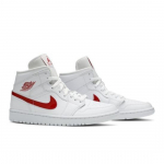 Air Jordan Wmns Air Jordan 1 Mid White University Red BQ6472-106 EU 36.5 raudona/balta