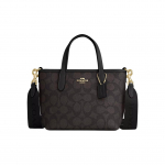 Coach City 15 Prekės ženklo logotipas Nuimamas peties dirželis Rankinė moteri&scaron;ka tote Juoda CW032-IMXAQ Basic Set (Bag+Dust Bag)