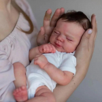 BZDOLL Realisti&scaron;ka 48 cm mink&scaron;to silikono mieganti atgimusi kūdikio lėlė su 3D tapyba, gyva 19 colių naujagimė Bebe, miela gimtadienio dovana 48cm