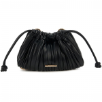 Calvin Klein Mažas Ni&scaron;inis Intelektualus Klostuotas Tekstūruotas Grandinėlės Sintetinės Medžiagos Crossbody Krep&scaron;ys Vidutinis Moteri&scaron;ki Krep&scaron;iai Kosminė Juoda 4F3077G-UB1 Basic Set (Bag)